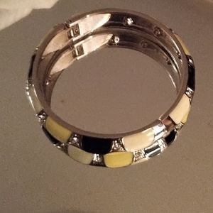 NWOT gold plated bangle bracelet multi colored